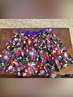 Sparkle girl Disney Halloween skirt Printed 2xl The Nightmare Before Chris short
